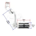 thumbnail image 2 of Chrome Universal Adjustable Long Angled Highway Foot Pegs 1.25" Crash Bar Mount, 2 of 3