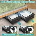 thumbnail image 6 of Under Bed Storage with Wheels, Under Bed Storage Containers, Under the Bed Storage Organizer with Clear Lids - Rolling Drawers & Bins for Clothes,Shoes,Toys, 2-Pack (Black), 6 of 8