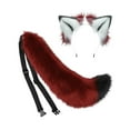 thumbnail image 4 of Wolf Ears Tail, Cosplay Diadema Accesorios para el cabello Furry Headwear Decoración Juguetes Hair Hoop para festivales Vestir Halloween Dance Niños Rojo y, 4 of 8