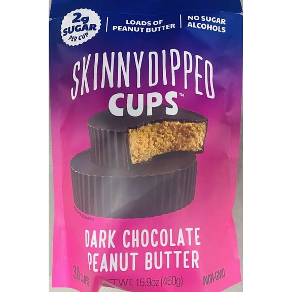 Dark Chocolate Peanut Butter Cups 30 cups 15.9 oz Bag LOW SUGAR