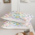 Unicorn Cats Duvet Cover Set King Size, Rainbow Unicorn Bedding Set for
