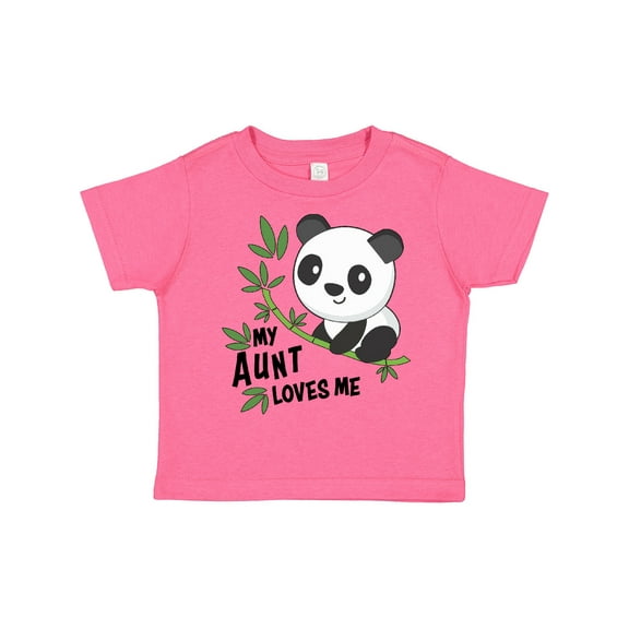 Inktastic My Aunt Loves Me Cute Panda Boys or Girls Toddler T-Shirt