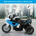 thumbnail image 5 of Gymax Kids Ride On Motorcycle BMW Licensed 6V Electric 3 Wheels Bicycle w/ Music&Light Navy, 5 of 10