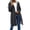 Gray, variant on Women's Long Rain Jackets Zip Up Long Sleeve Striped lined Waterproof Windbreaker Hooded Jacakets Casual Lightweight Knee Length Rain coat