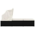 thumbnail image 2 of vidaXL Patio Lounge Chair Outdoor Sunbed with Foldable Canopy Poly Rattan, 2 of 4