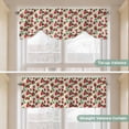 thumbnail image 5 of Strawberry Rustic Tie Up Valance Curtains for Windows, Kitchen Curtains Window Treatments, Beige Spring Summer Floral Fruit Short Window Shades Valances for Bedroom Bathroom Cafe 54"x18", 5 of 8