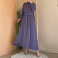 thumbnail image 2 of Summer Dresses For Women 2024 Casual Long Sleeve Dress Vintage Pullover Abaya Prayer Clothes, 2 of 7