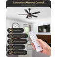thumbnail image 2 of Ventilador de Techo EDISHINE 42" Negro con Control Remoto Regulable 120V, 2 of 9
