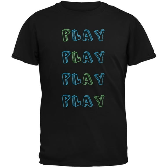 All About Play Black Adult T-Shirt