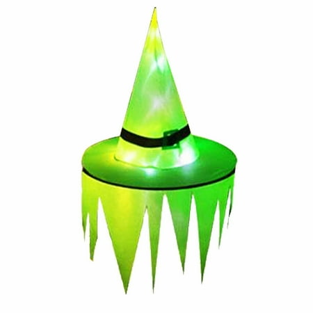 

Halloween Witch Hat Lights Decorations Outdoor Hanging Glowing Light Witch Hats Decor Witch Hat Lights for Indoor Outside Yard Tree Garden Porch Halloween Decorations Outdoor Halloween Lights Green