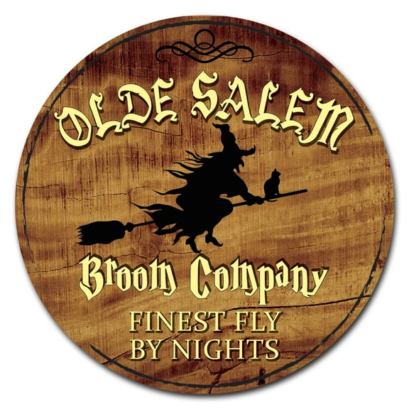 SignMission Circular Rigid Plastic Sign 12" Tall - Olde Salem | Plastic Sign |  Made in the USA