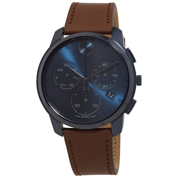 Movado Bold Thin Chronograph Quartz Blue Dial Men's Watch 3600834