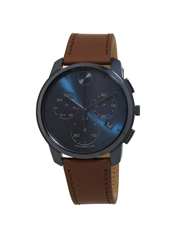 Movado Bold Thin Chronograph Quartz Blue Dial Men's Watch 3600834