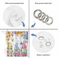 thumbnail image 4 of Spring Easter Shower Curtain, Waterproof Shower Curtains for Bathroom, Watercolor Eggs Gnomes Floral Butterflies Plants Washable Fabric Bathtub Curtain Set Bath Decor with 12 Hooks Extra Long 72"x96", 4 of 8