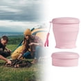 thumbnail image 2 of Clearance Under $3, 1 Pack Collapsible Cup, Portable Folding Water Cup with Lid, Reusable Silicone Travel Cup for Camping, Hiking & Outdoor Activities, 9cm(Pink), 2 of 8
