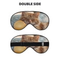 thumbnail image 2 of Goofa Relaxing Cat With Orange Juice Printed Sleep Eye Mask for Men Women, Zero Eye Pressure Sleeping Mask, Light Blocking Night Blindfold, Soft Eye Shade Cover, 2 of 7