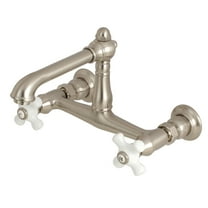 Kingston Brass KS7248PX Wall Mount Bathroom Faucet, Brushed Nickel