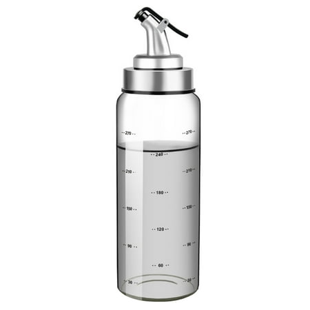 

180/300/500ML Oil Glass Bottle Leak-proof High Temperature Resistant Scale Refillable Soy Sauce Vinegar Olive Oil Condiment Dispenser for Kitchen