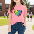thumbnail image 4 of breaise Valentines Day Graphic Tshirt for Kids Girl Boy Short Sleeve Crewneck Tshirt Soft Cotton Print Tops, 4 of 9