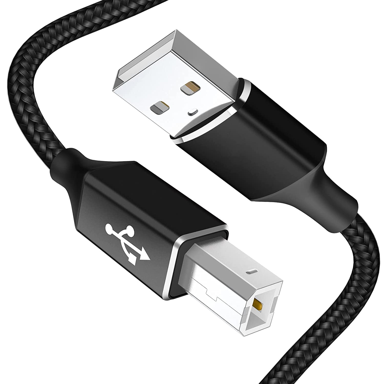 Aioneus USB 2.0 Printer Cable, A-Male to B-Male Cord-10 feet USB A to B Cable Scanner Cord for Hp, Canon, Samsung, Dell, Epson, Lexmark, Xerox, Piano, Dac