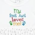 thumbnail image 4 of Inktastic My Great Aunt Loves Me Girls Baby Dress, 4 of 5