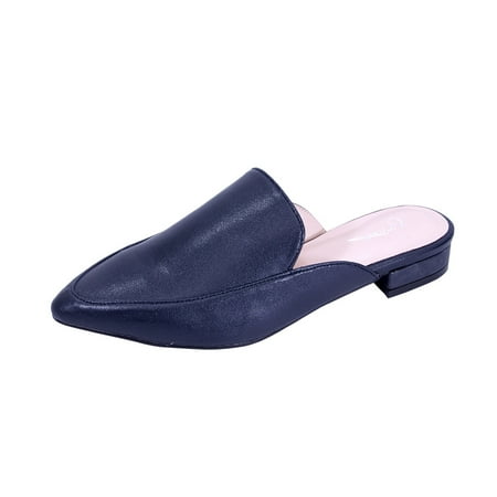 

PEERAGE Maggie (LC9043) Women Wide Width Pointed Toe Dress Mule NAVY 12