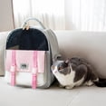 thumbnail image 5 of Bolsa de transporte para mascotas, bolsa para gatos, mochila para mascotas, bolsa de transporte para exteriores para gatos, bolso de hombro doble, bolsas de viaje transpirables para cachorros, suminis, 5 of 5