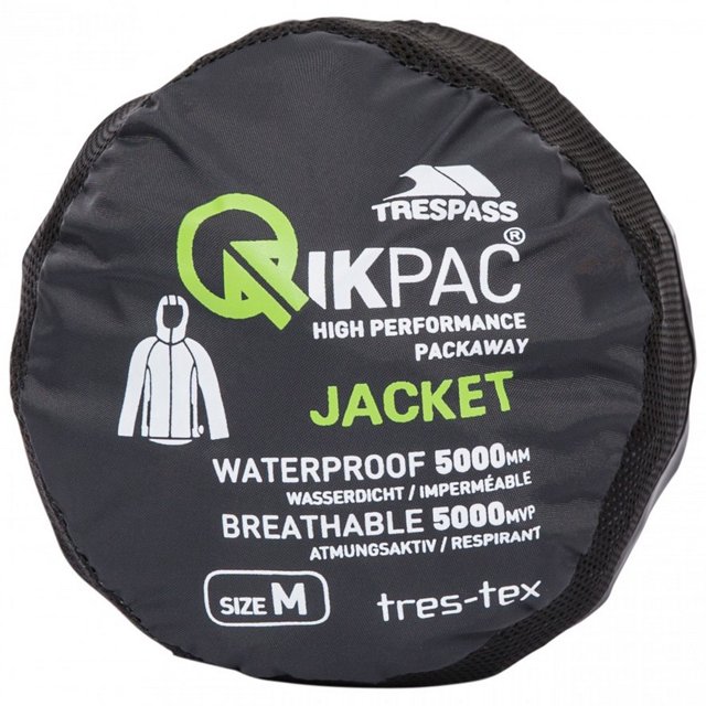 Trespass - Chaqueta Plegable Qikpac X para Adultos Unisex (Amarillo Maize)
