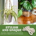 thumbnail image 4 of Macrame Plant Hanger with Short Rope (No Tassel) - 23 Inch - Cotton Macrame Cord for Boho Decor Flower Pots - Bohemian Chic Home Decor, Simple Indoor Outdoor Hanging Houseplants or Terrarium | Parent, 4 of 10