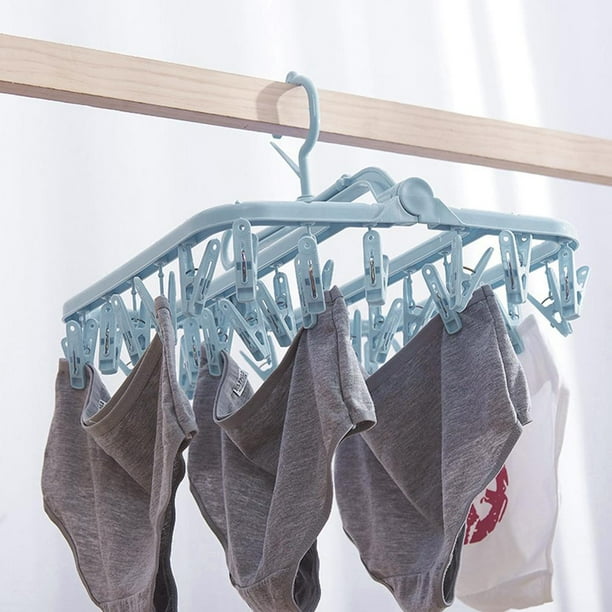 32 Clips Rack Clothespin Secador de calcetines ecológico para colgar ropa interior Lencería Hugtrwg Para estrenar
