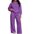 thumbnail image 2 of 2 Piece Sweat Suits Set for Women with Long Sleeve Hoodie and Sweatpant Sets for Daily Wear, 2 of 8