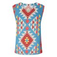 thumbnail image 4 of USSUMA Womens Plus Savings Tops and T-Shirts - V Neck Tank Tops for Women Cute Summer Plus Size Tank Tops Colorful Print Sleeveless Tshirt Casual Loose Comfy Tank Tops 2022 Beach, 4 of 5