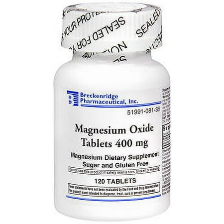Breckenridge Magnesium Oxide Tablets, 400 mg, 120 Count