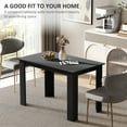 thumbnail image 4 of HOMCOM 47" Modern Dining Table for 4-6 People with Wood Effect, Black, 4 of 10