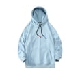 thumbnail image 1 of Avamo Mens Leisure Pullover Plain Sport With Pocket Light Blue XL, 1 of 3
