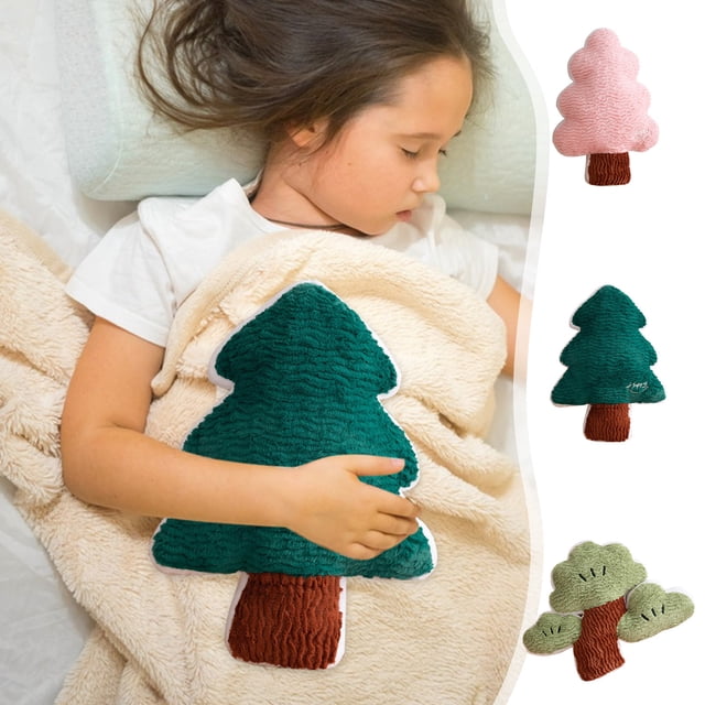 Xihbxyly Cojín de Árbol de Navidad, Suave Cojín de Poliéster y Algodón, Colorido Adorno Navideño, Acogedor Respaldo para Sofá de Oficina, Sala de Estar o Dormitorio, Funda Extraíble, Tamaño 45 X 30 C