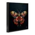 thumbnail image 3 of Stupell Industries Contemporary Vivid Patterned Moth Black Floating Frame Canvas Art, 18 x 18, by RB, 3 of 8