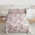 thumbnail image 2 of Castle Fairy Chic Floral Flowers Boy Girl Full Size Comforter Sets 3-Piece,Spring Garden Bedding Comforter Set,Dreamy Princess Lightweight Bedding Sets,Super Cozy Room Decor,Reversible, 2 of 8