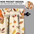 thumbnail image 5 of Fall Kitchen Curtains 36 Inch Short - 3 Panel Set, Autumn Harvest Print, Rod Pocket Window Treatment for Thanksgiving, Farmhouse, Cafe, Living Room - Machine Washable, 5 of 6
