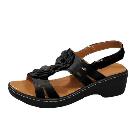 

Jungdeepe Large Size Sandals Round Toe Flower Open Toe Retro Rhinestone Sandals for Women Wide Width Arched Flip Flops Women Women Sandals Summer on Beach Cushioned Sandals Women Mint Heels Women