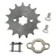 thumbnail image 1 of 1 Juego de piñón delantero de motor de motocicleta 428 15T 17mm para 50cc 70cc 90cc 110cc 125cc Dirt Pit Bike Mini Bike ATV, 1 of 1
