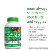 Botanic Choice 42 Fruits and Veggies Supplement Capsules, Herbal Dietary Supplement- 60 Count