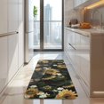 thumbnail image 4 of Black White Flower Sunflower Pattern Kitchen Rug Mat,Kitchen Runner Rugs Non Skid Washable,Decorative Kitchen Floor Mats for Kitchen,Sink,Laundry,17"x47.2", 4 of 7