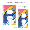 thumbnail image 3 of KLL Abstract Color Splash Pattern Electrical Outlet Covers, 3" x 5" 1 Pack Electric Receptacle Plug Covers for Decorator Receptacle Outlet & Switch-Style S, 3 of 6