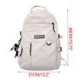 thumbnail image 2 of Large Capacity Schoolbag Female Korean Version Of High School Students Junior High School Students Shoulder Bag Multi-pocket White, 2 of 7