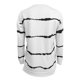 thumbnail image 4 of Gibobby Sudadera con forro polar Mujer Sudadera informal con cuello redondo para mujer, suelto de manga larga con rayas sólidas (Blanco, S), 4 of 5