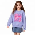 thumbnail image 2 of Kids Girl Sweatshirts Heart Print 67 Meme Graphic Sweatshirt Long Sleeve Pullover Tops Warm Fall Winter Clothes Girls Sweatshirts Size 6-7 Years, 2 of 5