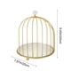 thumbnail image 3 of Expositor de Jaula de Pájaros Dorado Qazbgdl | Estante de Hierro Forjado de Un Solo Nivel para Postres, Pasteles o Cosméticos de Baño | Vajilla de Cocina y Bandeja para El Té de Metal Dorado | 1 Piez, 3 of 6