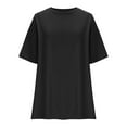 thumbnail image 3 of Jalioing Basic Loose T Shirt for Women Oversized Solid Color Short Sleeve Tee Shirt Casual Comfy Crew Neck Tops, 3 of 7