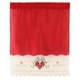 thumbnail image 5 of Strawberry Macrame Embroidery Design Kitchen Curtain with Swag and Tier Set 36 inch Red and Cream Color, 5 of 5